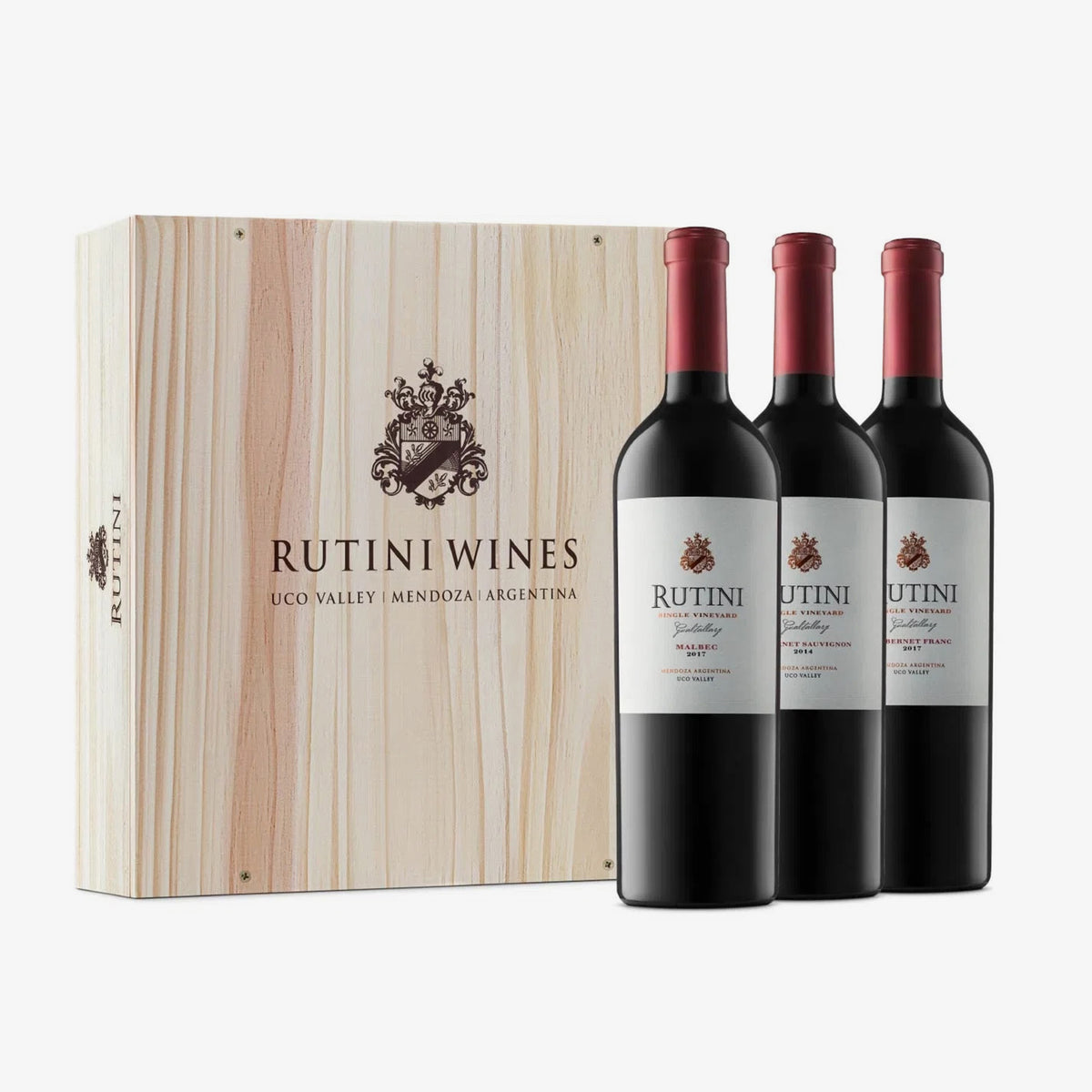 RUTINI ESTUCHE SINGLEVINEYARD GUALTALLARY X 3